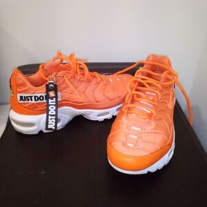 Nike Women's Orange and White Sneakers